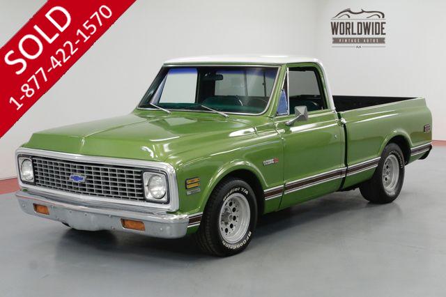 1972 CHEVROLET C10 CHEYENNE 350 V8 AUTOMATIC AC SHORT BOX CST TRIM 