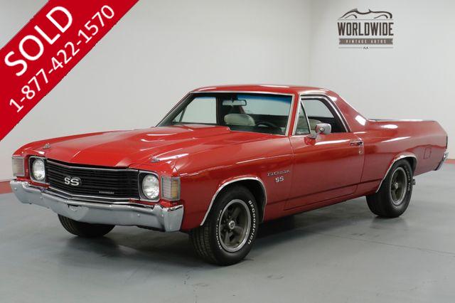 1972 CHEVROLET EL CAMINO SS  RESTORED. TRUE SS. RARE 4 SPEED! AC! 