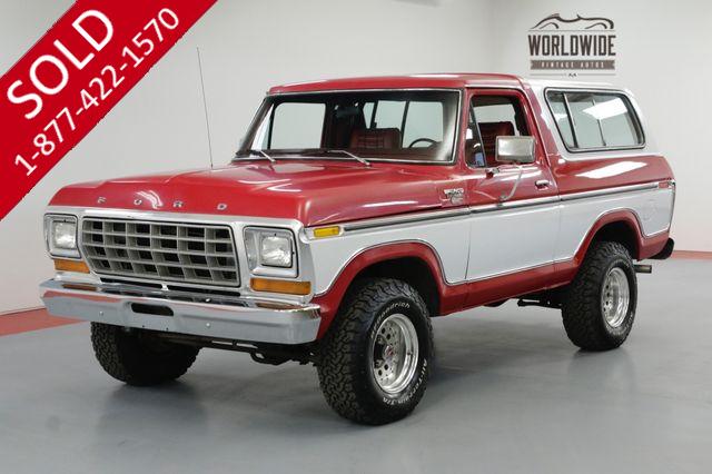 1978 FORD BRONCO TWO YEAR ONLY! RESTORED! REMOVABLE TOP! V8!