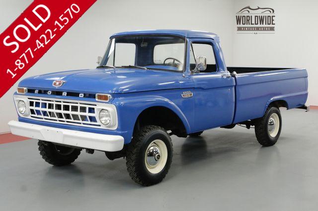 1965 FORD F100 FACTORY 4X4 WITH 390 V8. RARE!