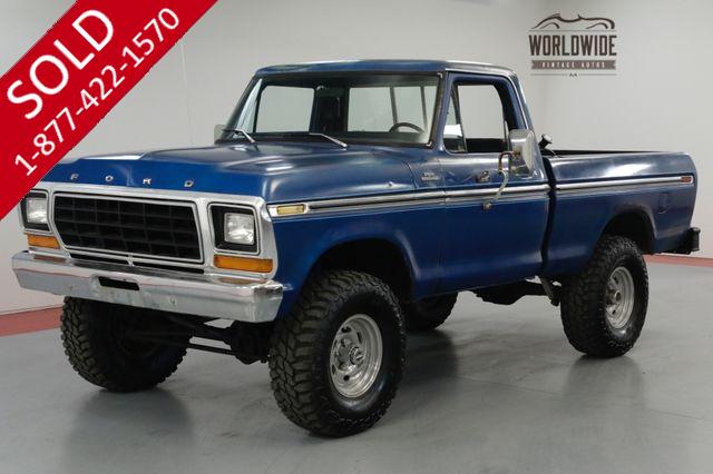 1979 FORD F150 351 V8. 4-SPEED MANUAL. 35 INCH TIRES. 