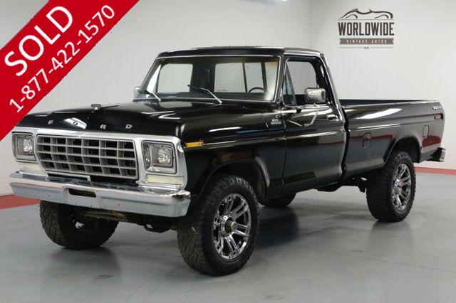 1979 FORD F150 TRUCK. AC. 4x4. 460 V8. AUTO. BLACK. PS. PB. 