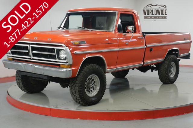 1971 FORD F250  390 V8. 4-SPEED PS PB 4X4 ONE TON AXLES 