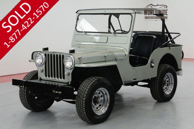 1950 JEEP CJ3A 198 CID V6 3-SPEED 4X4 BIKINI TOP