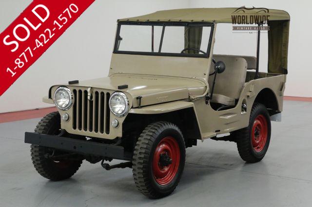 1946 JEEP WILLYS CJ2A. RESTORED ORIGINAL 4x4 CONVERTIBLE