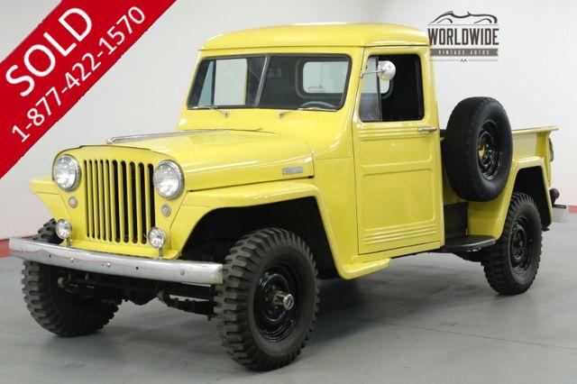 1949 JEEP   WILLYS  4x4. RARE RESTORED PICKUP. HURRICANE MOTOR! 