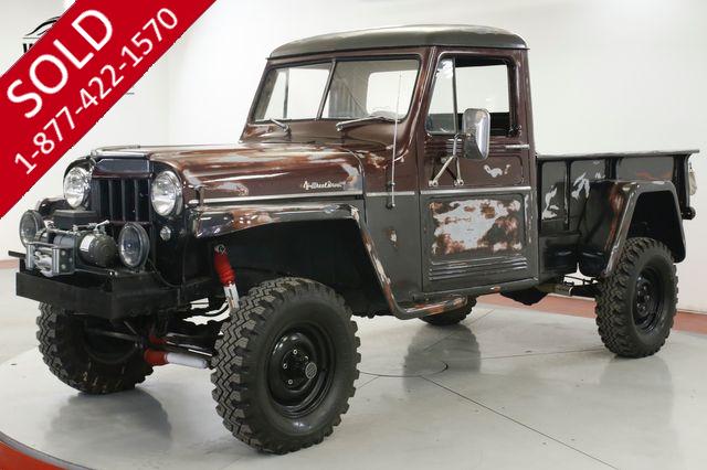 1960 JEEP WILLYS 4x4 INCREDIBLE PATINA CA TRUCK WINCH LIFT PS