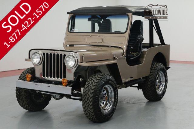 1948 WILLYS  CJ2A 327V8! 4-SPEED W/OVERDRIVE. 4X4. SOFT TOP. 